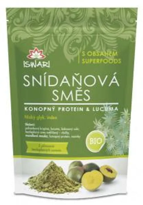 Iswari směs snídaňová konopný protein, lucuma bio 300 g